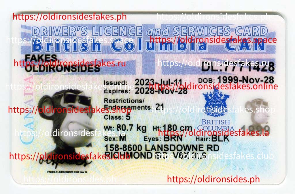 Best & Fast Fake ID Service | CAN British Columbia Driver License