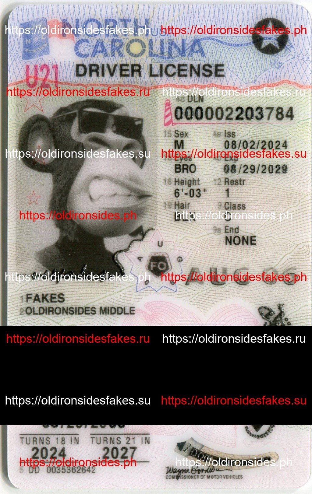Best & Fast Fake ID Service | North Carolina Driver License